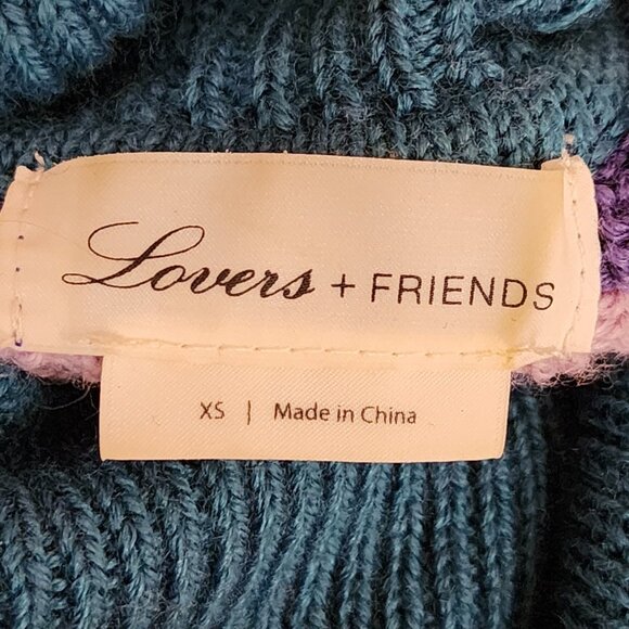 Lovers & Friends 30% Wool Colorblock Stripe Marianne Turtleneck Sweater - Picture 5 of 6